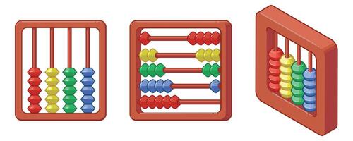 Abacus Traditional Counting Calculator Mathematical Learning vector