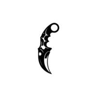 Sharp Shadows Black Karambit Design vector