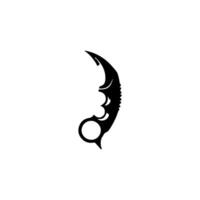 The Black Karambit Sharp and Stealthy vector