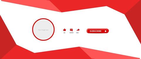 Design Your Channel Bold and Bright in Red and White vector