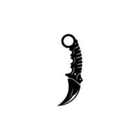 Sharp Shadows Black Karambit Design vector