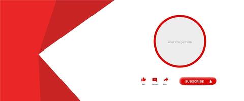 Design Your Channel Bold and Bright in Red and White vector