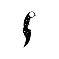 The Black Karambit Sharp and Stealthy vector
