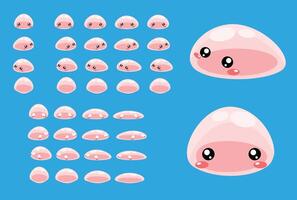 Fantasy RPG Slime Monster Game Character Sprite vector
