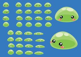 Fantasy RPG Slime Monster Game Character Sprite vector