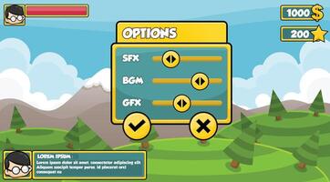 Casual Game User Interface Pack Set vector