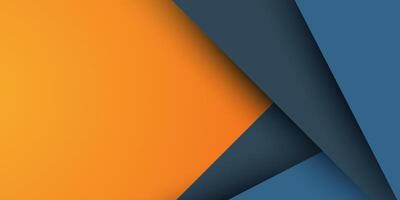 Abstract geometric dark blue and orange triangle theme overlap background for graphic design. vector