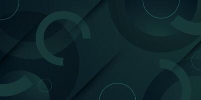 Abstract geometric background with dark green color design background. Simple overlap circle pattern element. vector