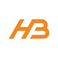 Modern creative letter hb logo vector