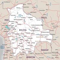 Simple outline map of Bolivia coloring page vector