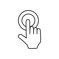 Hand click icon on white background. vector
