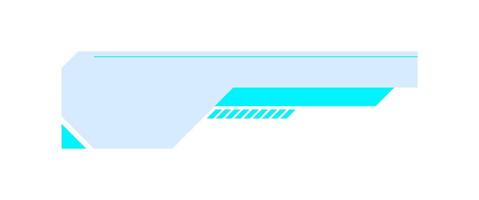Futuristic lower third interface illustration. overlay element. vector