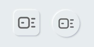 Option line icon in neomorphic design style. Application signs illustration. vector