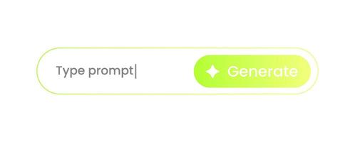 Generate artificial intelligence buttons. Machine learning technology concept. vector