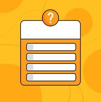 Quiz banner template. Question mark copy space background. vector