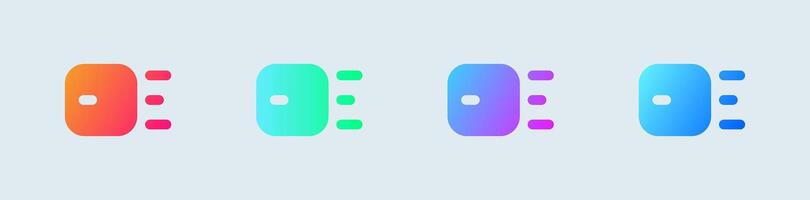 Option solid icon in gradient colors. Application signs illustration. vector