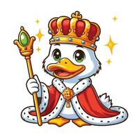 Cartoon Duck Mascot Illustrations. Diverse Characters and Professions vector
