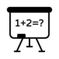 A simple whiteboard icon, ideal for any educational setting vector