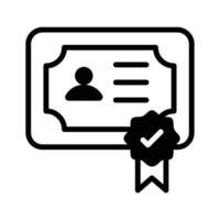 Authorized document, paper with badge depicting concept icon of certificate vector