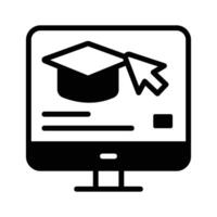 Learn from anywhere, online study icon vector