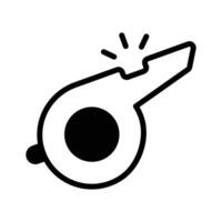 A stylish whistle icon, perfect for alerts and notifications vector