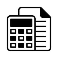 Calculation icon for finding the solution of math problems vector