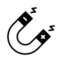 Physics magnet icon in modern style, scalable of attraction vector