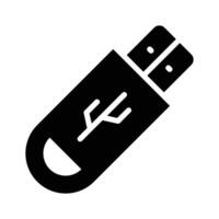 USB icon for storage and data transfer visuals vector