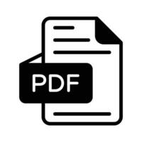 Professional PDF file icon, for representing digital documents vector