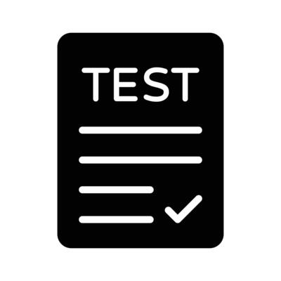 Test sheet design isolated on white background