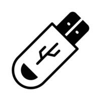USB icon for storage and data transfer visuals vector