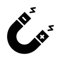 Physics magnet icon in modern style, scalable of attraction vector