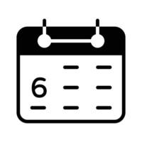 Calendar design, customizable icon isolated on white background vector