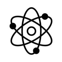 Atom symbol denoting concept icon of physics education in trendy style vector