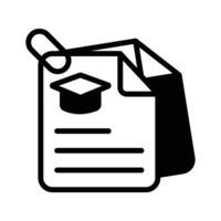 Use our degree documents icon to verifies academic achievement vector