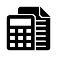 Calculation icon for finding the solution of math problems vector