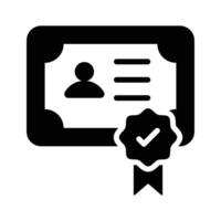 Authorized document, paper with badge depicting concept icon of certificate vector