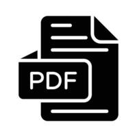 Professional PDF file icon, for representing digital documents vector