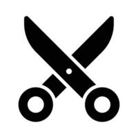 A sharp scissor icon, use for cutting and crafting vector