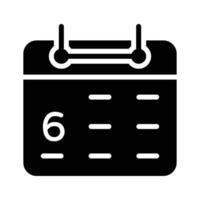 Calendar design, customizable icon isolated on white background vector