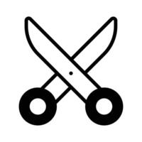 A sharp scissor icon, use for cutting and crafting vector