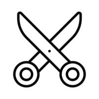 A sharp scissor icon, use for cutting and crafting vector