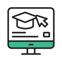 Learn from anywhere, online study icon vector