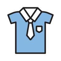 Elevate your projects with this neat and tidy school uniform shirt icon. vector