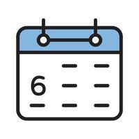Calendar design, customizable icon isolated on white background vector