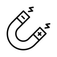 Physics magnet icon in modern style, scalable of attraction vector