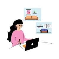 Take a look at this unique and trendy interior designer illustration vector