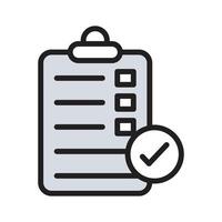 Checklist icon for managing tasks and to do lists vector