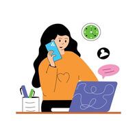 A person providing administrative support, assistant illustration vector