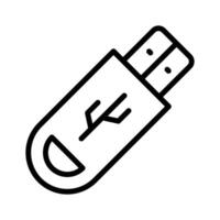 USB icon for storage and data transfer visuals vector